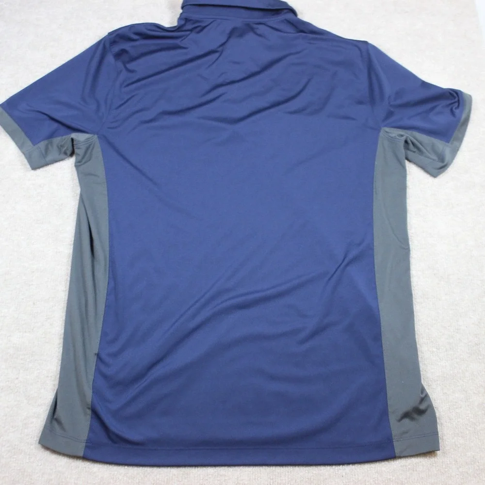 Nike Dri-FIT Syracuse Orange Polo Shirt Mens Large Navy Blue Grey Short Sleeve